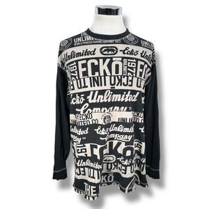 Vintage Ecko Unltd Sweatshirt Men’s XL Black Y2K Graphic Crew Neck Pullover
